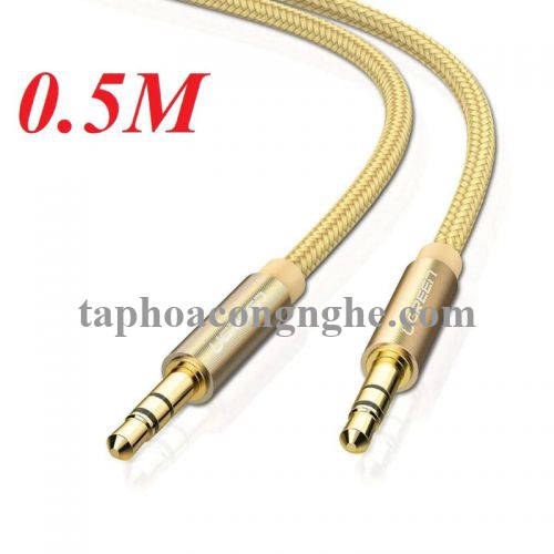 Ugreen 30808 0.5M màu Vàng Cáp âm thanh 2 đầu 3.5mm dương AV112 30030808